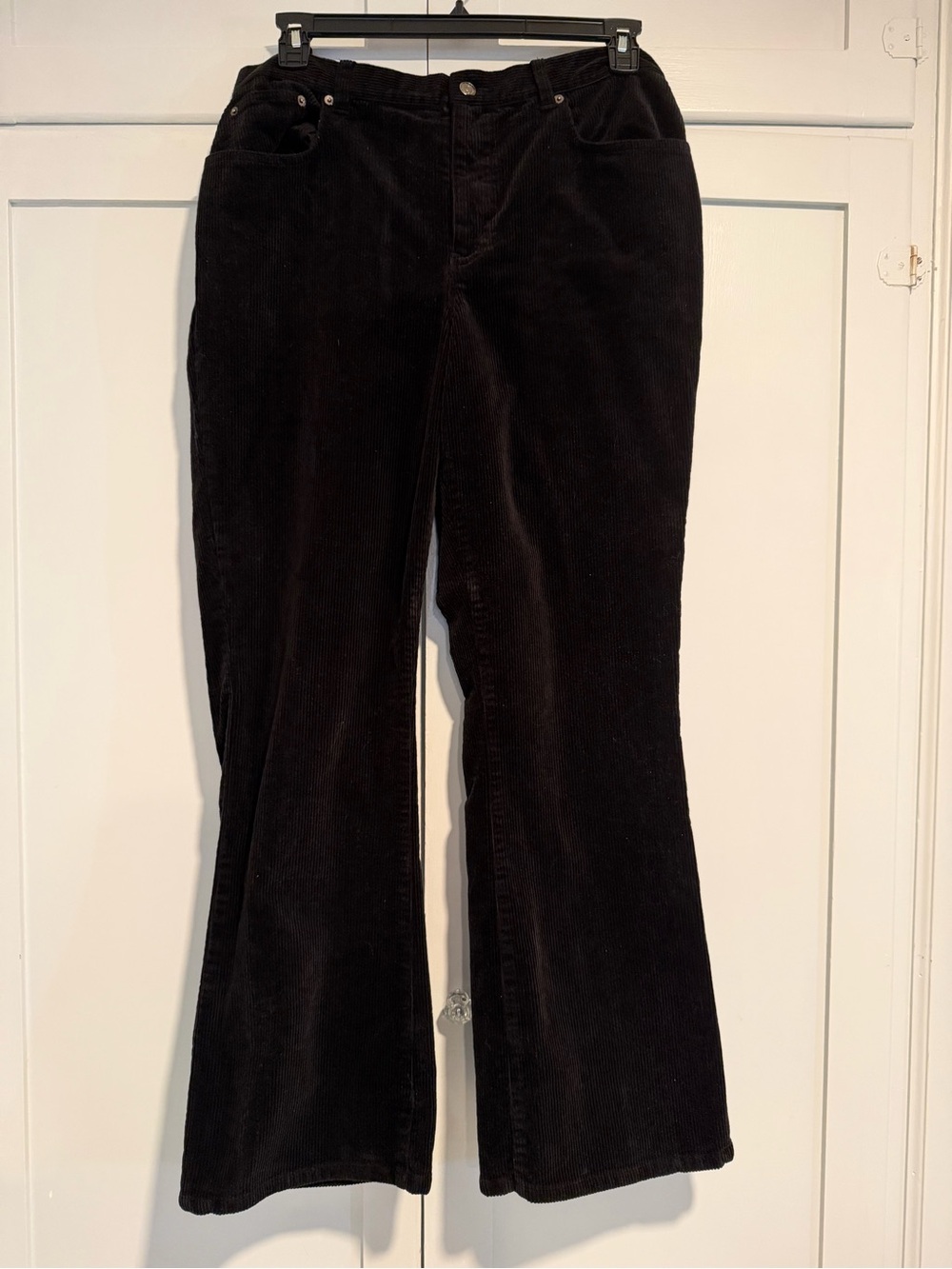 Lauren Ralph Lauren Black Corduroy Flared Jeans